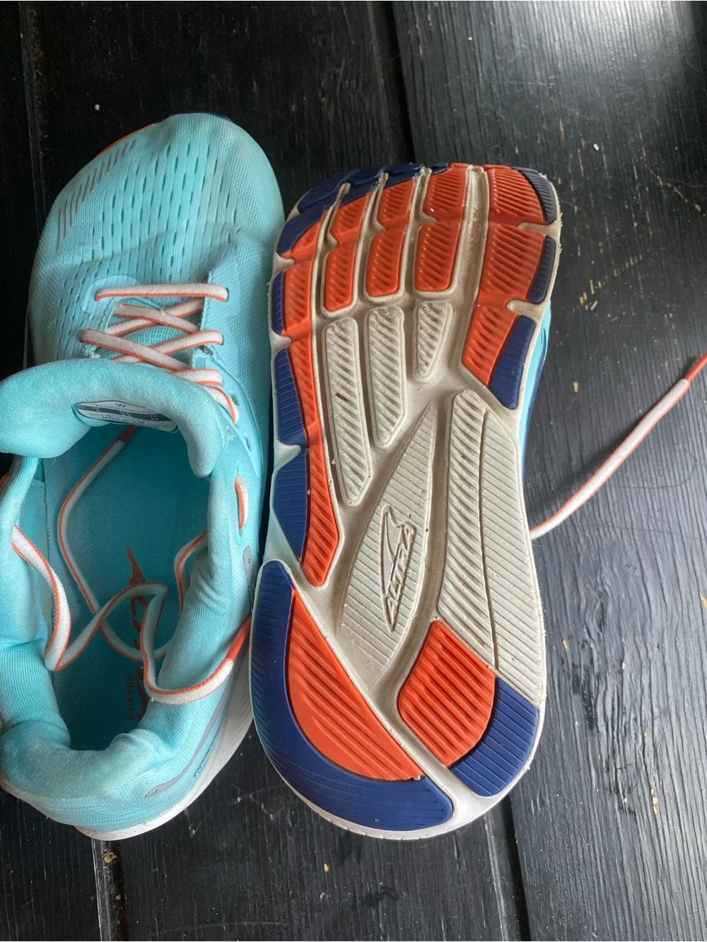 Altra Women's Aqua Running Shoes with Orange Accents